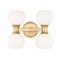 Z-Lite Artemis Vanity, 4-Light, 6.5 In.W x 13 In.L x 10.75 In.H, Modern Gold/Matte Opal 494-4V-MGLD - alternate 1